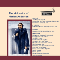 St. Matthew Passion, BWV 244 No. 2: 47. Erbarme Dich - Marian Anderson, Johann Sebastian Bach